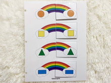 Load image into Gallery viewer, Colors and Shapes Matching Activity, Toddler Busy Book, Learning Binder, Quiet Book
