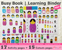 Load image into Gallery viewer, Nesting Dolls Busy Book

