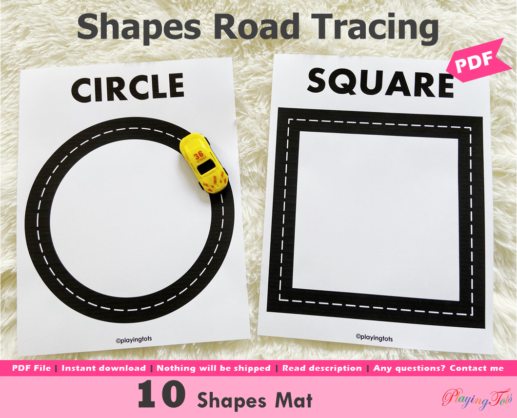 Shapes Tracing Road Mats