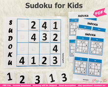 Load image into Gallery viewer, Sudoku or Suduko Puzzle, DIY Sudoku Activity Mat
