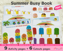 Load image into Gallery viewer, Summer Toddler Busy Book
