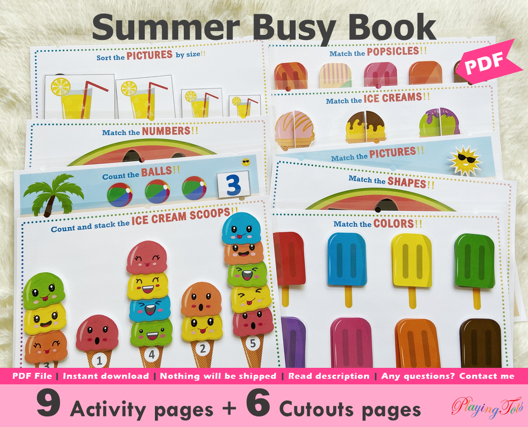 Summer Toddler Busy Book