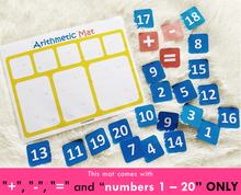 Load image into Gallery viewer, Counting Practice Activity Mat, Preschool Math, Learn to count, Montessori Counting
