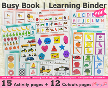 Load image into Gallery viewer, Learning Binder, Busy Book, Quiet Book
