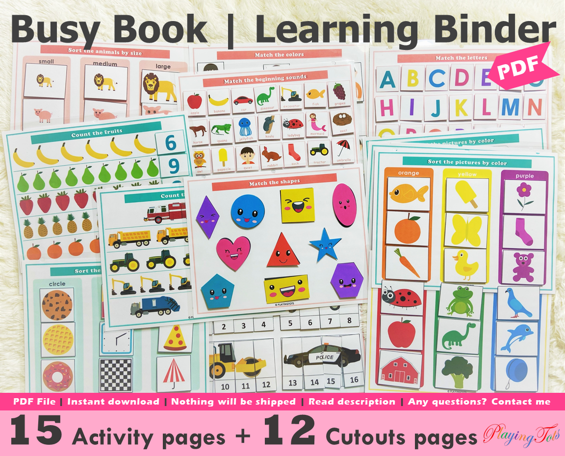 Learning Binder, Busy Book, Quiet Book – Playingtots