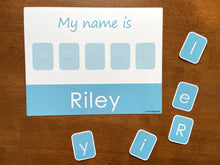 Load image into Gallery viewer, Name Spelling Practice Activity, Name Building, Toddler Worksheet, Name Matching Activity
