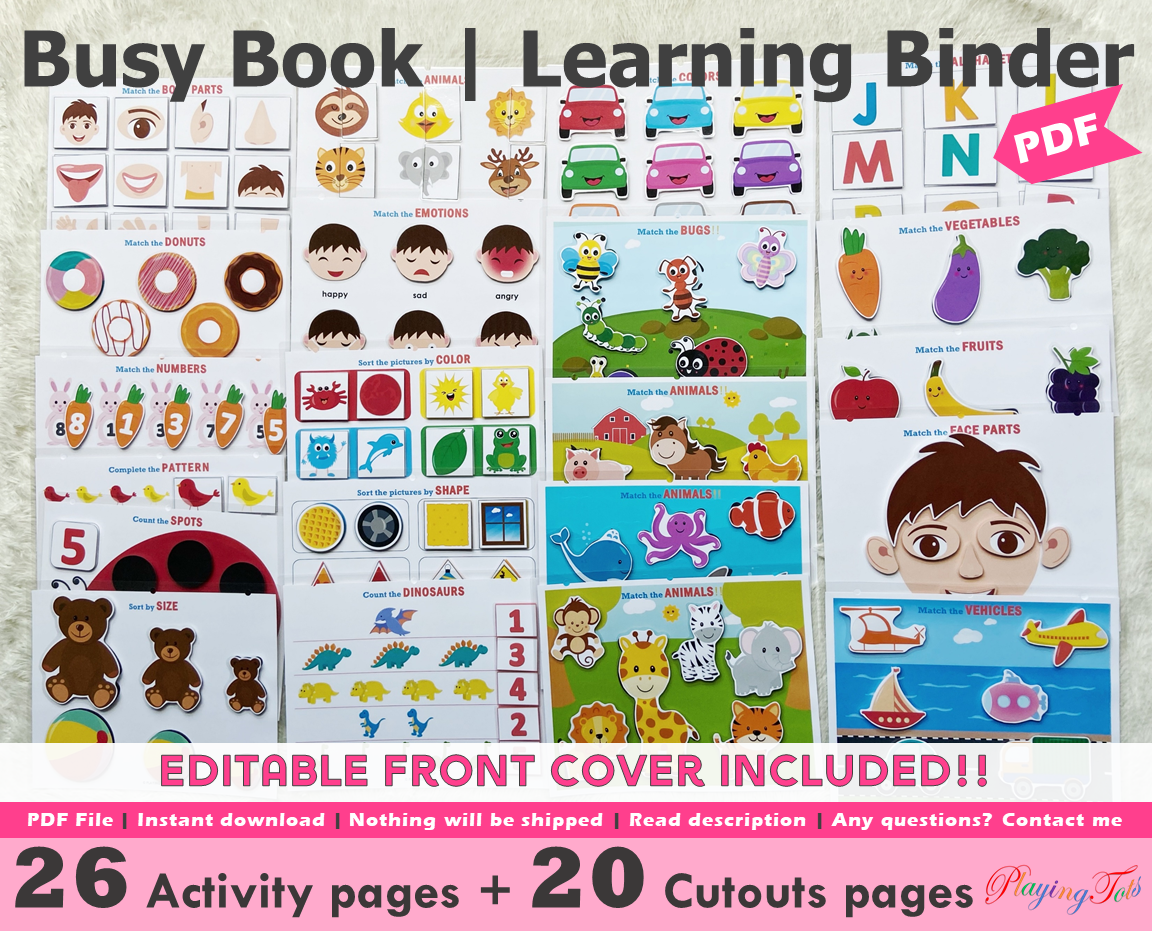 Toddler's First Busy Book Printable