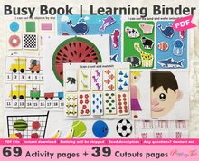 Load image into Gallery viewer, Learning Binder, Busy Book, Quiet Book
