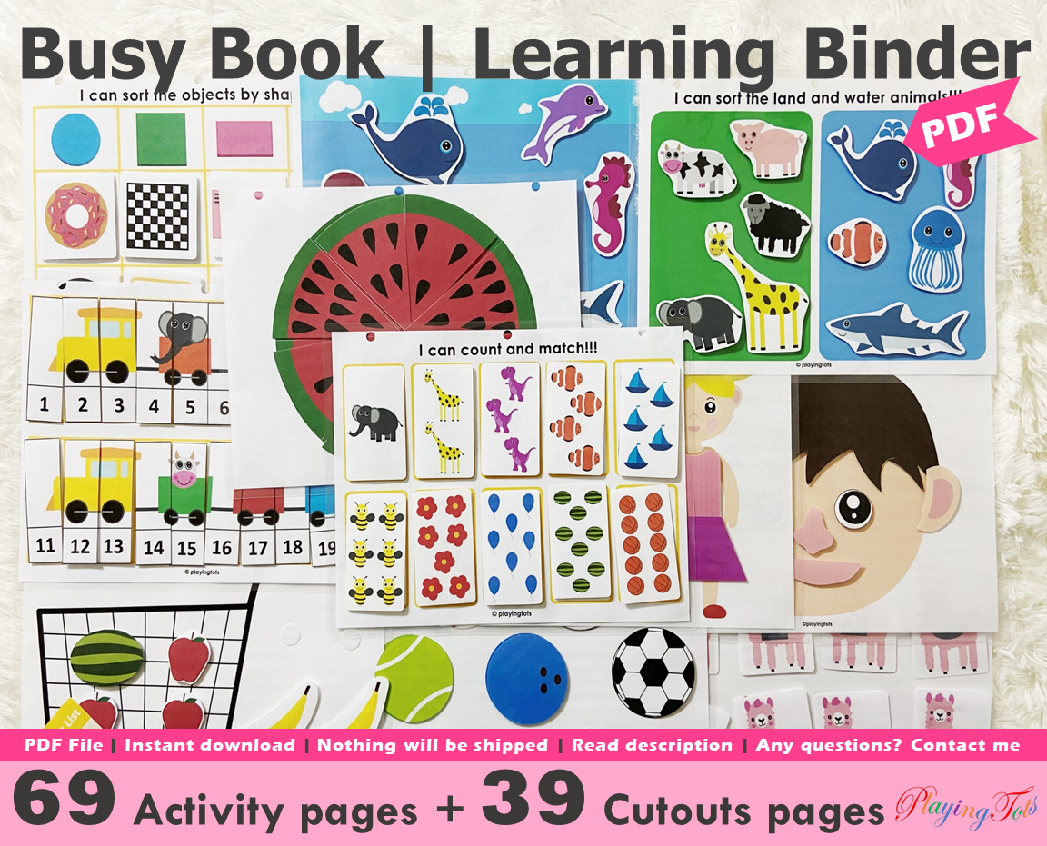 Learning Binder, Busy Book, Quiet Book – Playingtots