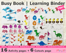Load image into Gallery viewer, Dinosaur Busy Book
