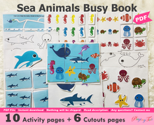 Load image into Gallery viewer, Sea Animals Busy Book
