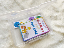 Load image into Gallery viewer, Toddler Mini Busy Book, Travel Size Activity Book, Matching First Busy Book for Babies
