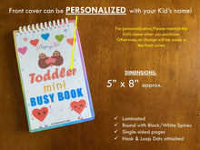 Load image into Gallery viewer, Toddler Mini Busy Book, Valentine Themed, Learning Binder, Quiet Book, Toddler Travel Activity Book
