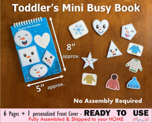 Load image into Gallery viewer, Toddler Mini Busy Book, Winter Themed, Learning Binder, Quiet Book
