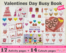 Load image into Gallery viewer, Valentines Day Busy Book
